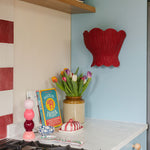 Anar-wall-light-shade-red-on-wall
