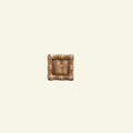 Bamboo Square Knob, Aged Brass