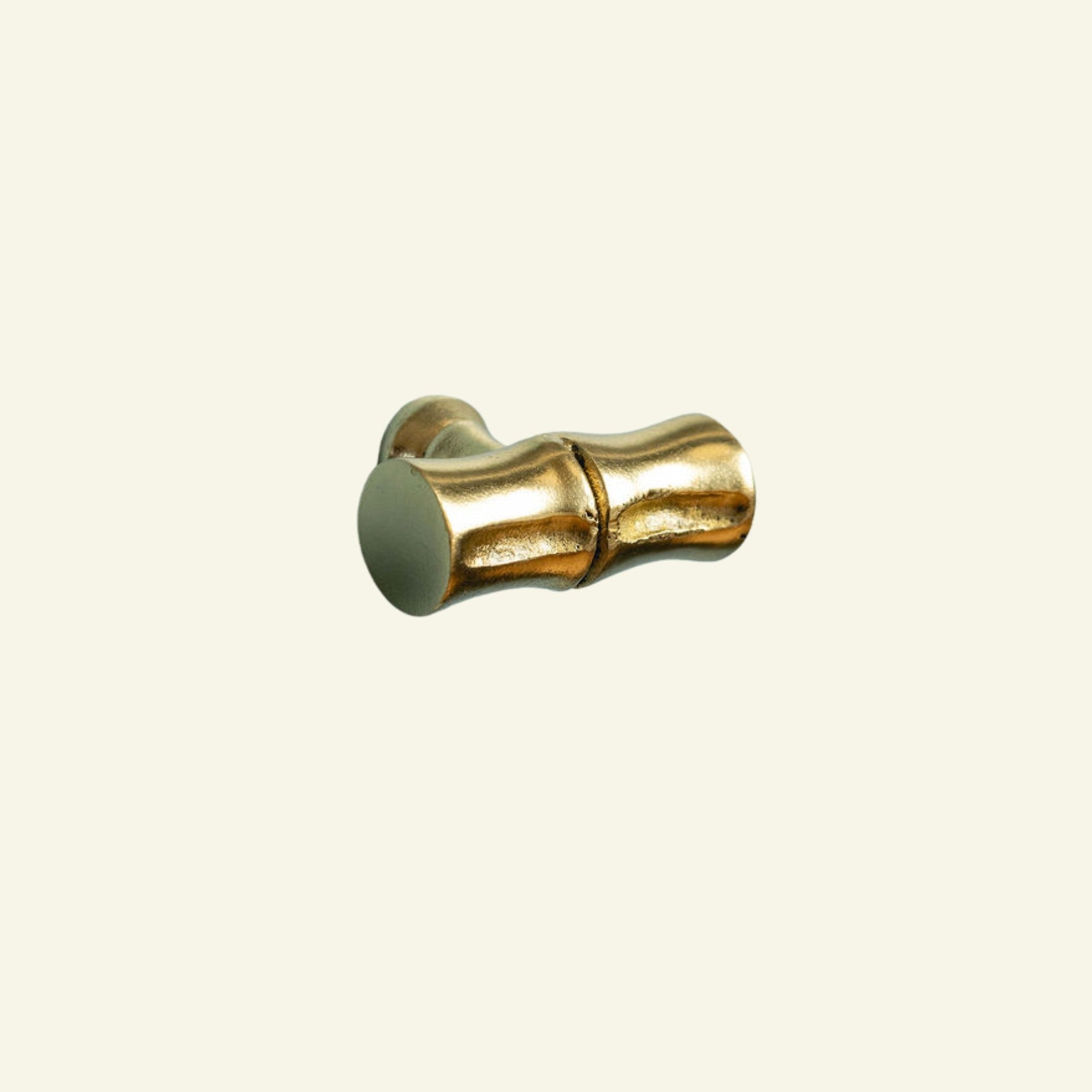 Bamboo T-Bar Knob, Lacquered Brass