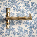 Bamboo Toilet Paper Holder, Lacquered Brass