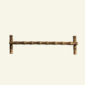Bamboo Towel Bar, Aged Brass