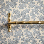 Bamboo Towel Bar, Lacquered Brass close up