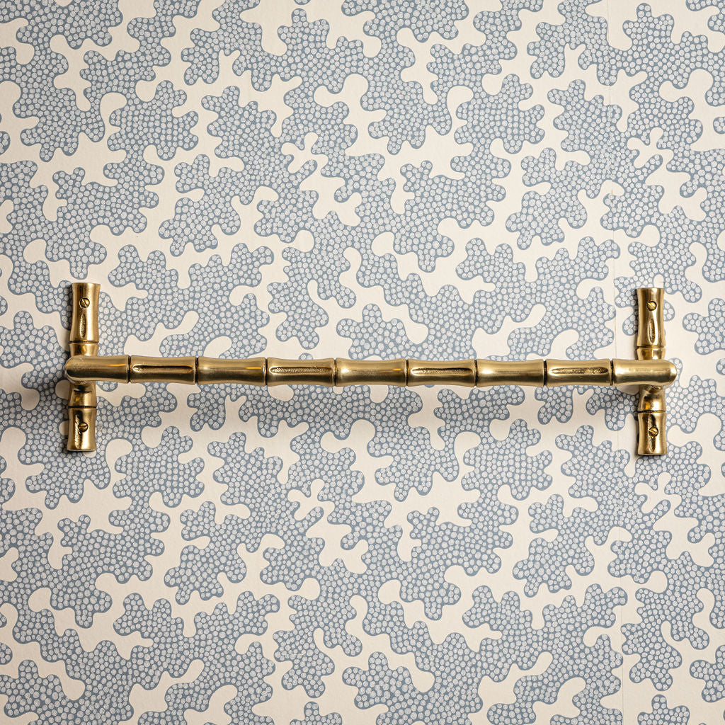 Bamboo Towel Bar, Lacquered Brass