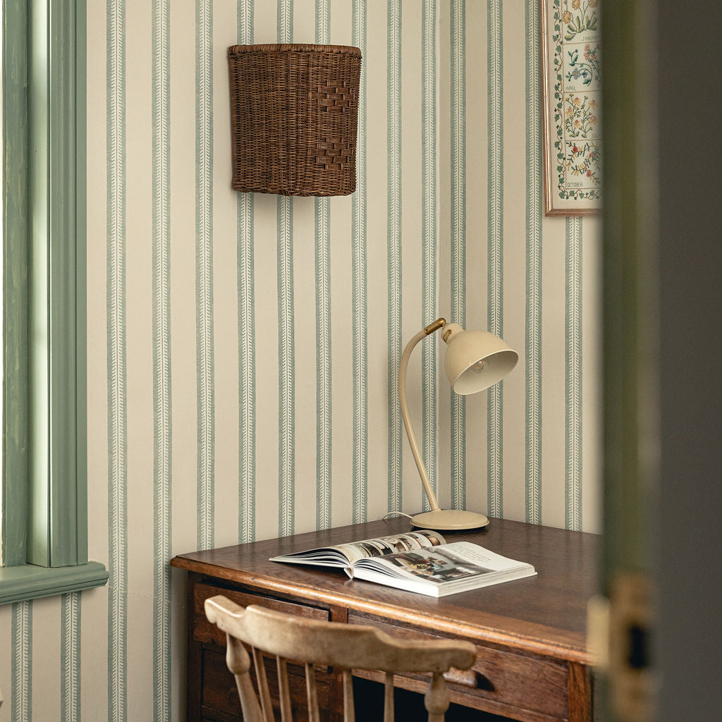 Beatrice Wall Light Shade, Teak lifestyle closeup two