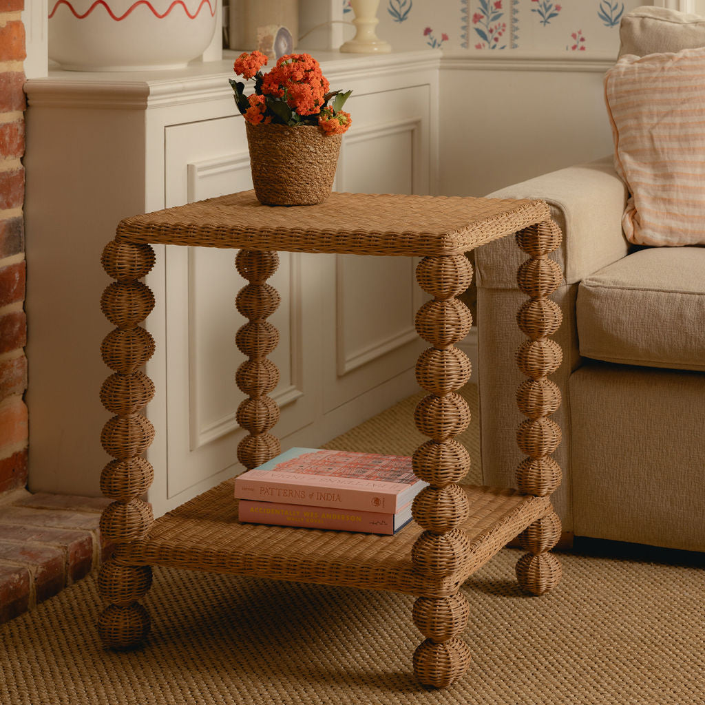 Bobbin-rattan-table-oak-sofa-table-close-up