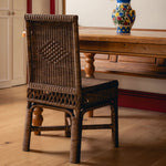 Cecily Rattan Dining Chair, Teak lifestyle back