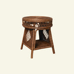 Cecily Rattan End Table, Teak
