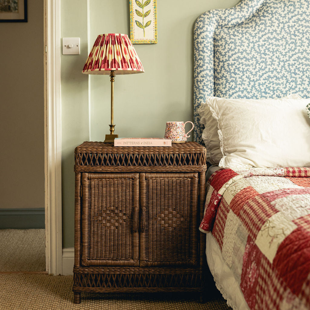 Cecily Rattan Nightstand, Teak lifestyle