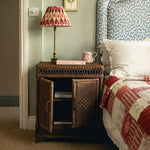 Cecily Rattan Nightstand, Teak lifestyle open