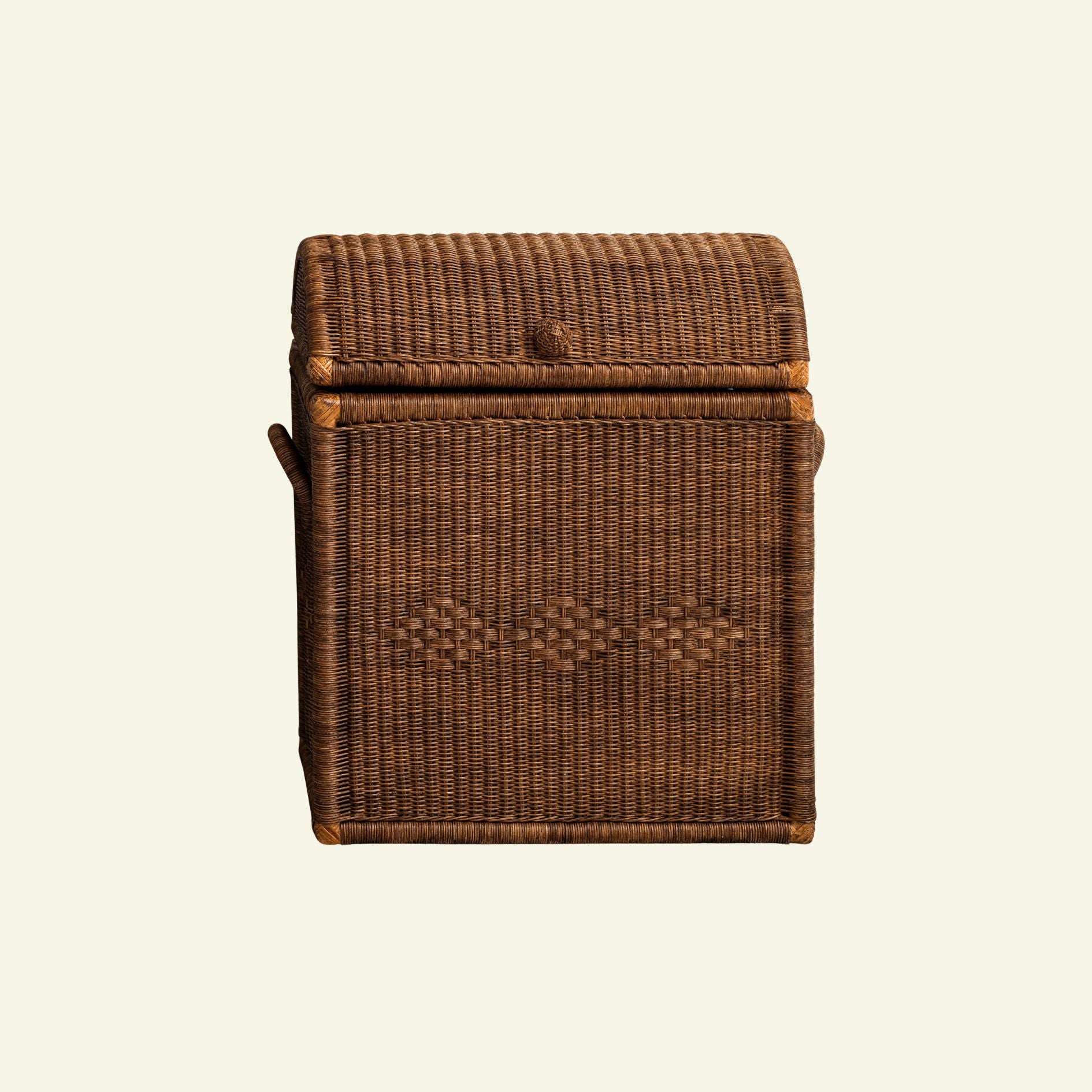 Chest Rattan Hamper, Teak
