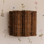 CLOVER-rattan-wall-light-shade-teak