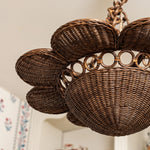 Dahlia Rattan Pendant Shade lifestyle close up base