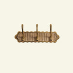 Delilah 3-Hook Rack, Brass & Natural