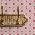 Delilah 3-Hook Rack, Brass & Natural lifestyle close up
