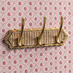 Delilah 3-Hook Rack, Brass & Natural lifestyle two