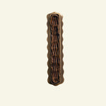 Delilah Handle Teak, Aged Brass