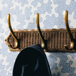 Delilah Hook Rail, Aged & Teak close up