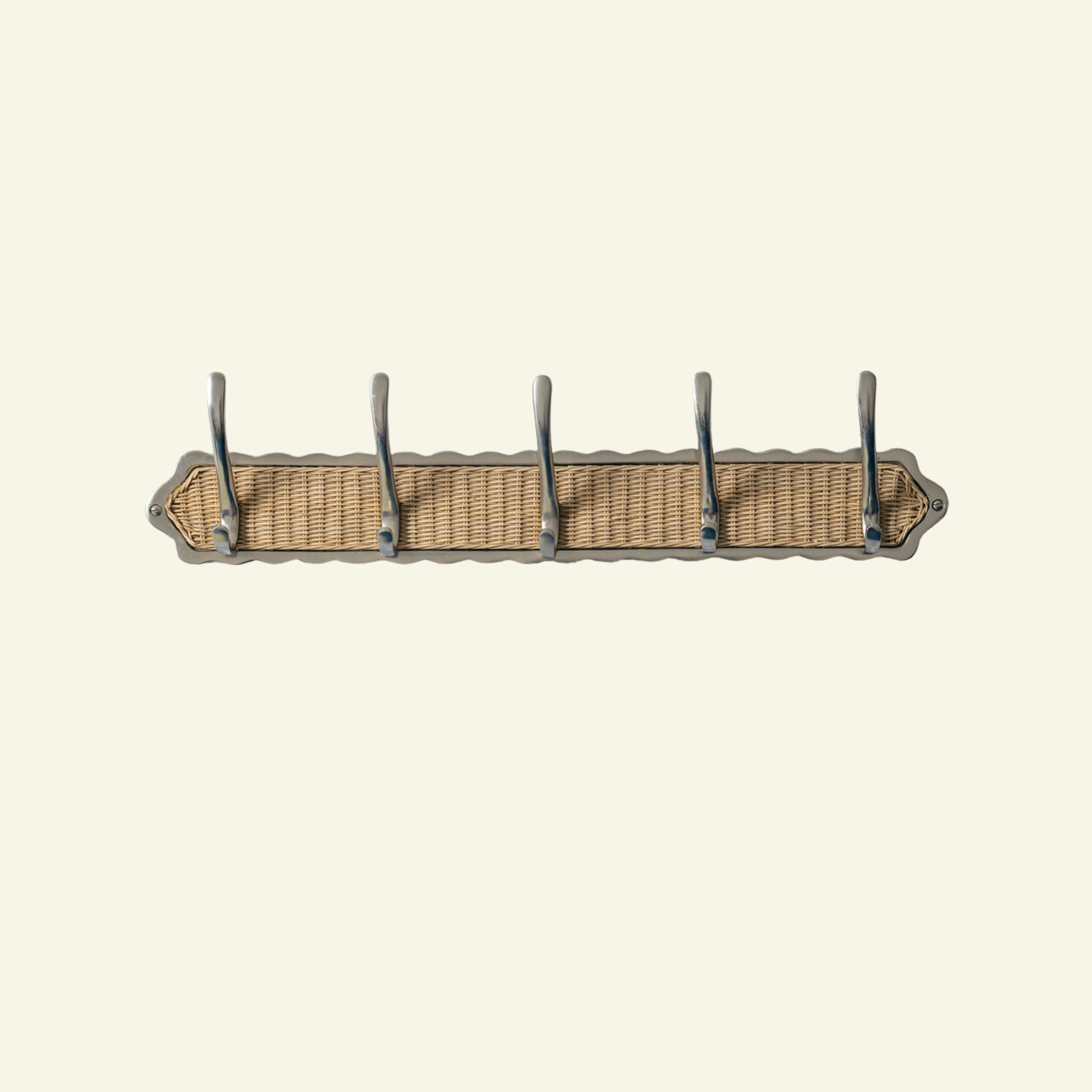 Delilah Hook Rail, Chrome & Natural