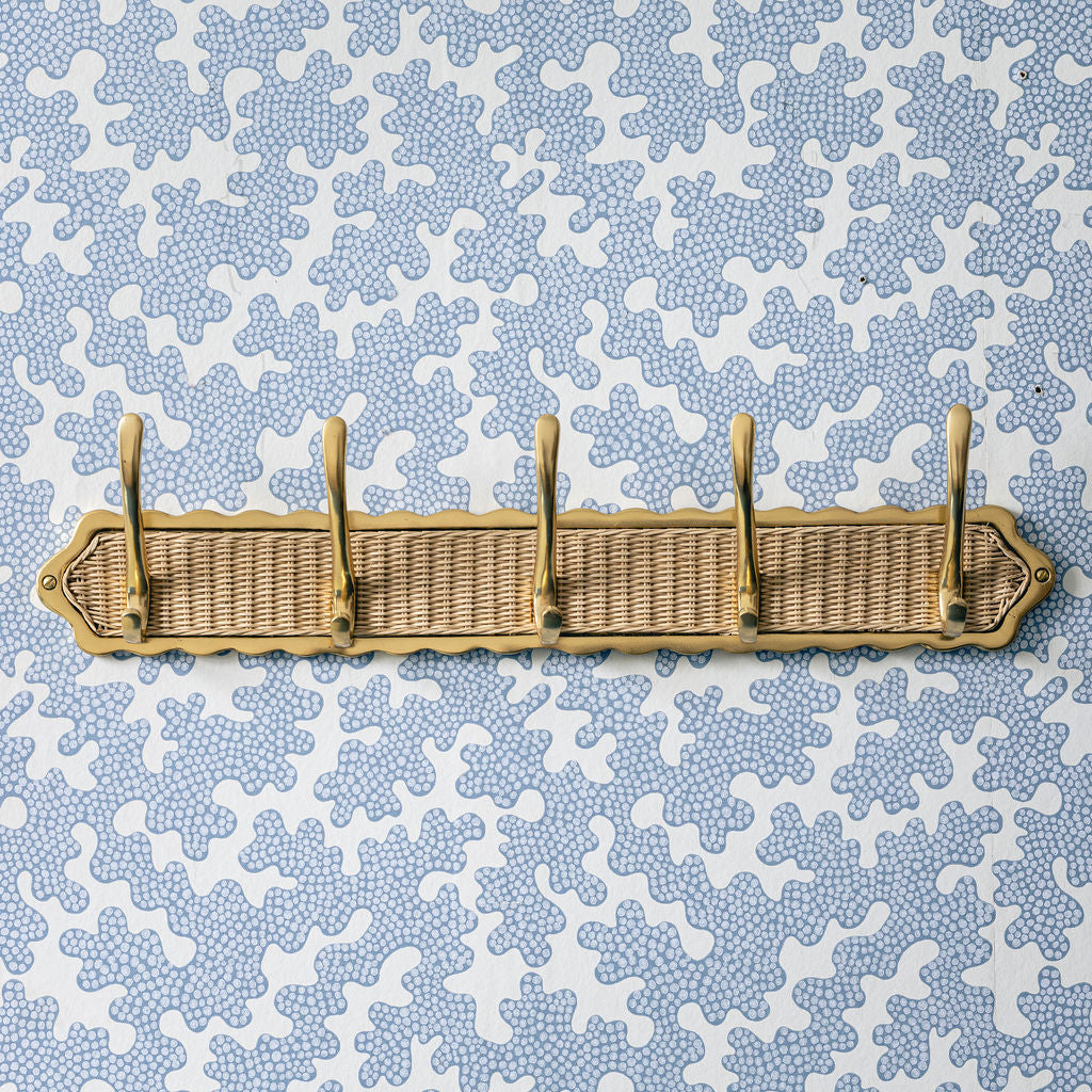 Delilah Hook Rail, Gold & Natural lifestyle front on