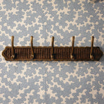 Delilah Hook Rail, Teak & Aged Brass lifestyle front
