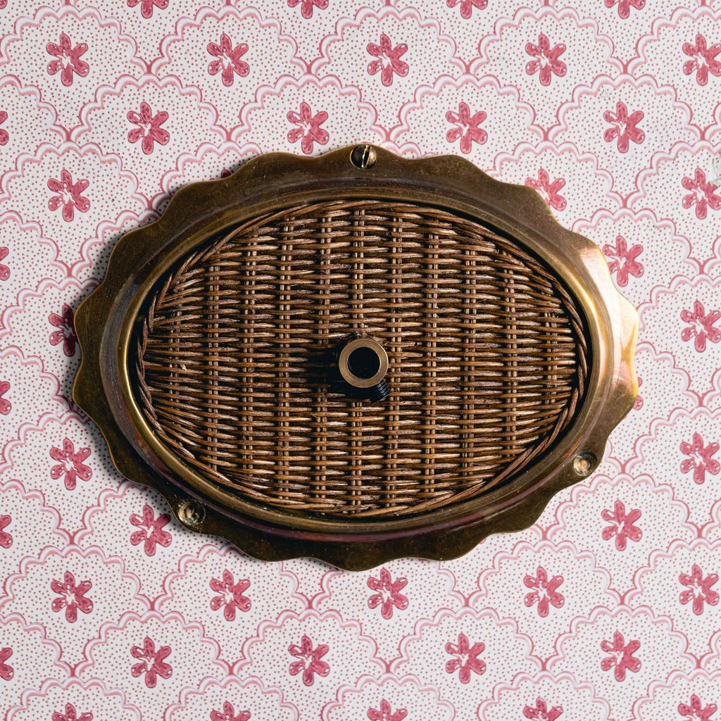 Delilah Oval Ceiling Canopy, Aged & Teak 