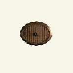 Delilah Oval Ceiling Canopy, Aged & Teak plain