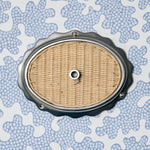 Delilah Oval Ceiling Canopy, Chrome & Natural natural lifestyle