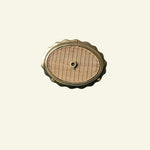 Delilah Oval Ceiling Canopy, Gold & Natural plain