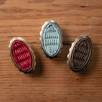 Delilah Oval Knob Red, Lacquered Brass all finish