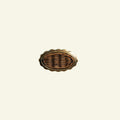 Delilah Oval Knob Teak, Aged Brass