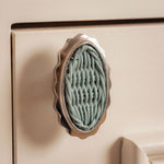 Delilah Oval Knob blue, chrome lifestyle