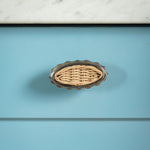 Delilah Oval Knob, chrome & Natural lifestyle two