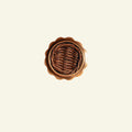 Delilah Round Knob Teak, Aged Brass