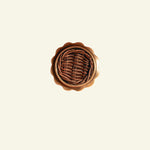 Delilah Round Knob Teak, Aged Brass