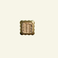 Delilah Square Knob, Brass & Natural
