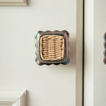 Delilah Square Knob, Chrome & Natural lifestyle single
