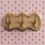 Eliza 3-Hook Rail, Gold & Natural lifestyle full front