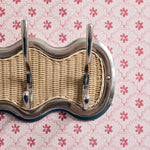 Eliza 3-Hook Rail, chrome & natural close up