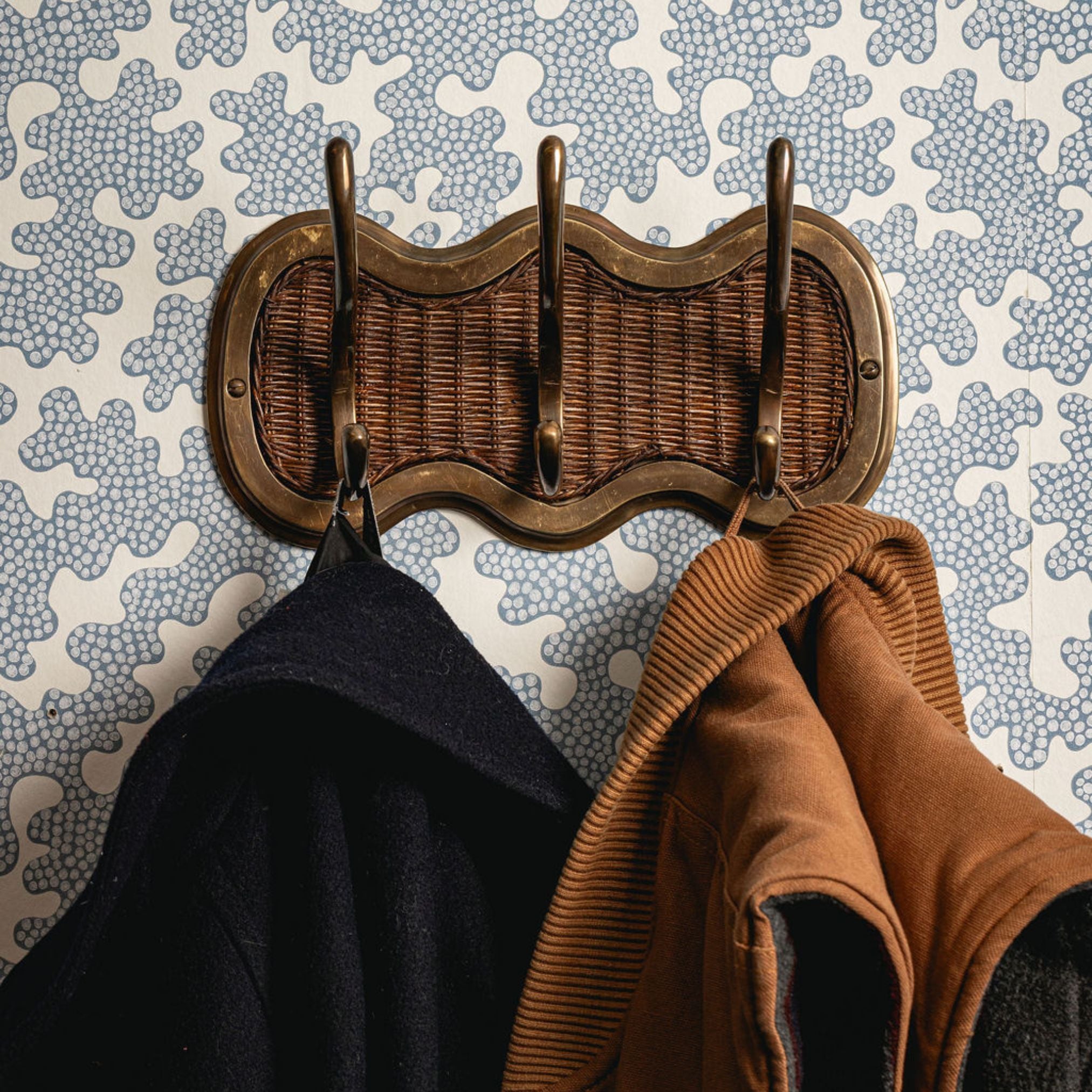 Eliza Hook Rail, Teak & Aged Brass lifestyle