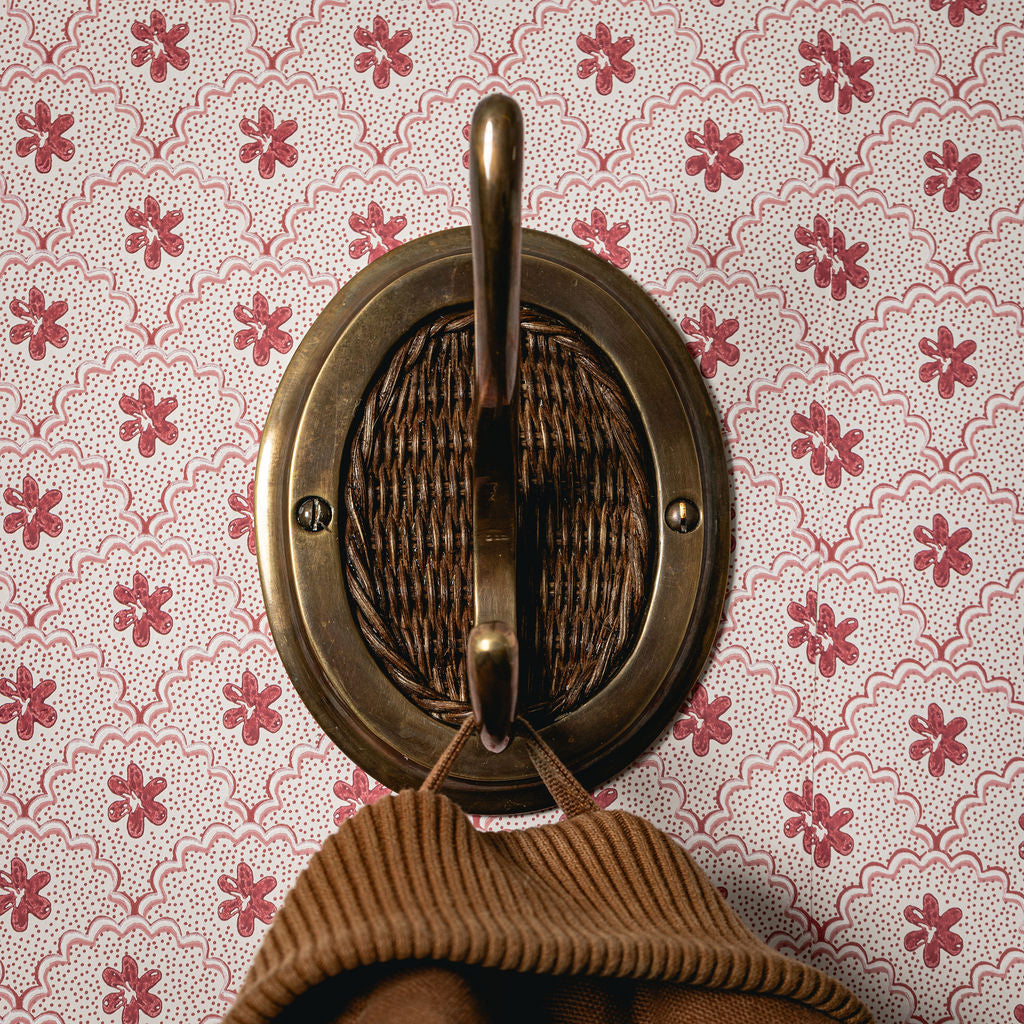 Eliza Single Hook, Teak & Aged Brass lifestyle