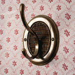 Eliza Single Hook, Teak & Aged Brass lifestyle side