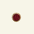 Eloise Round Knob Red, Lacquered Brass