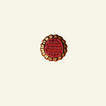 Eloise Round Knob Red, Lacquered Brass