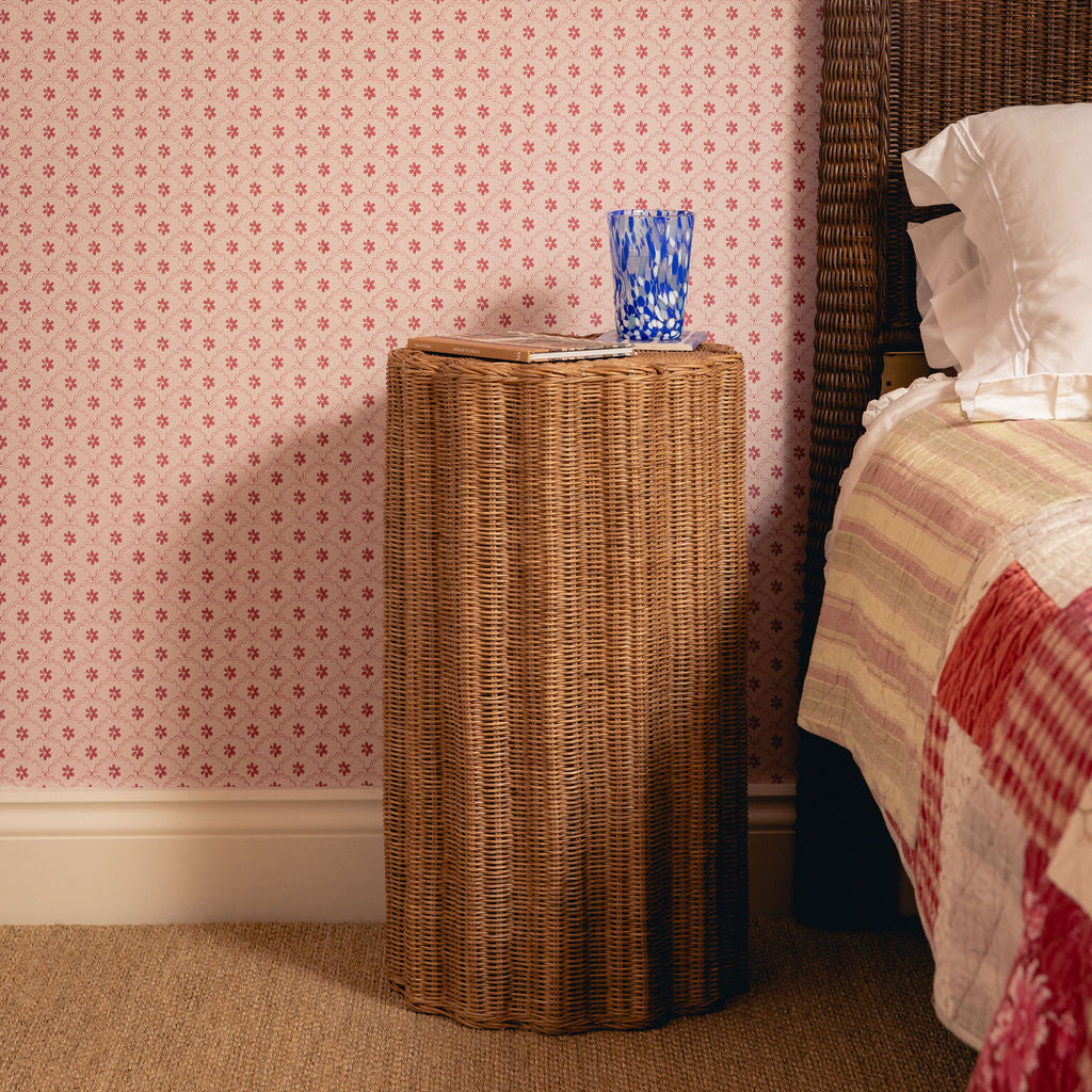 Connie Rattan Side Table, Oak