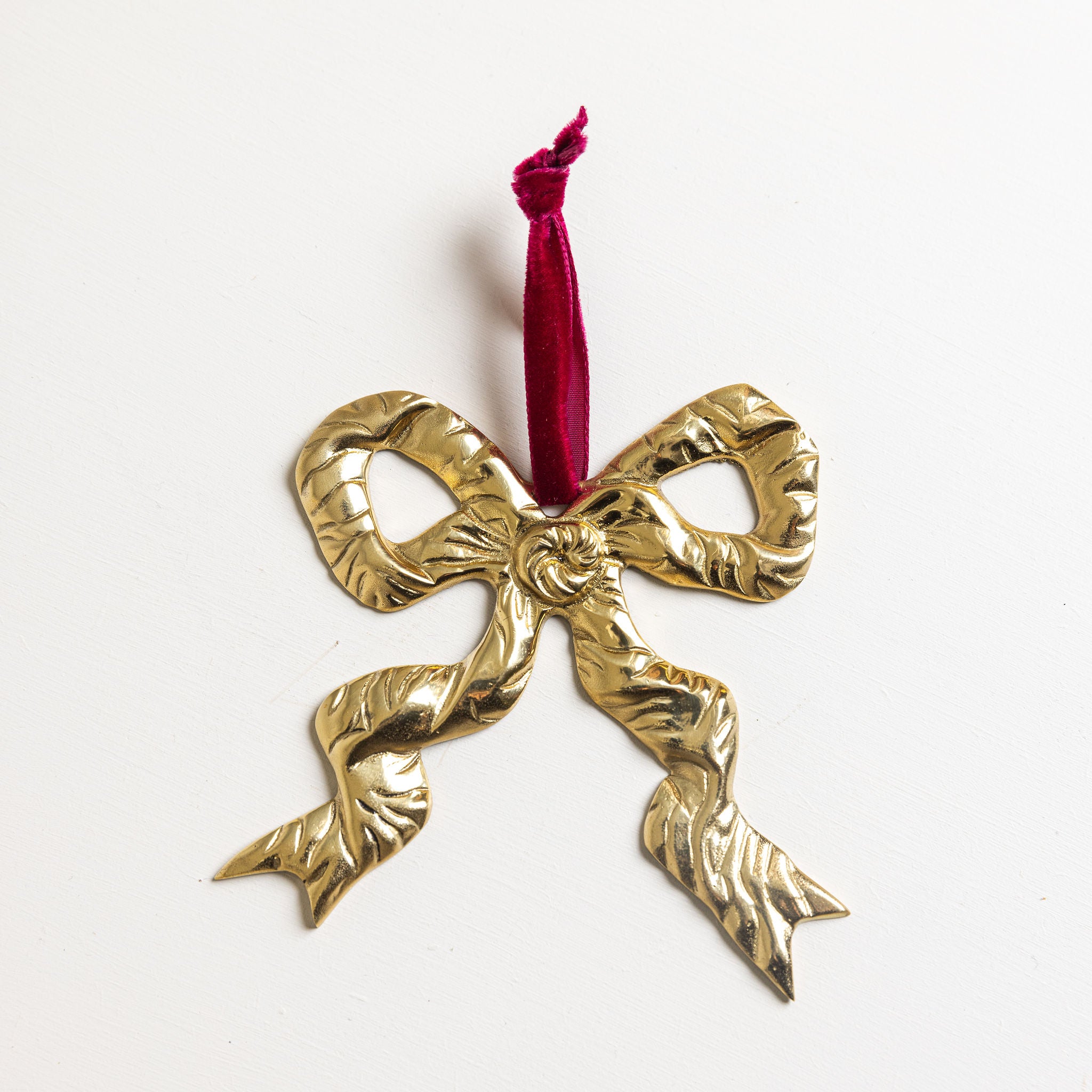 Bow Brass Tree Ornament