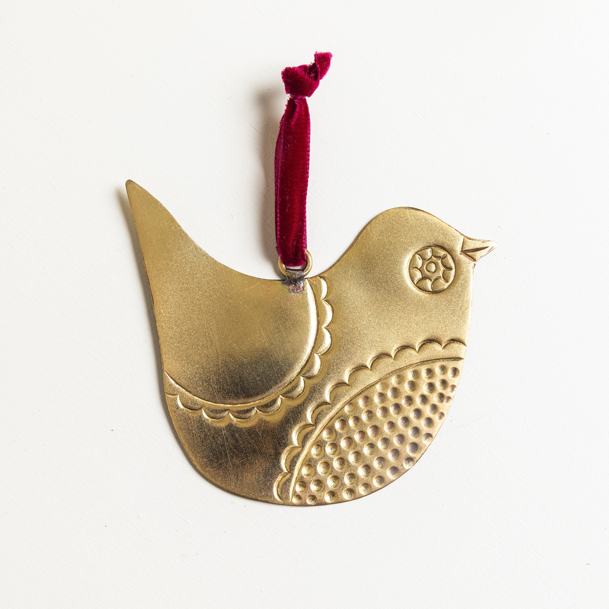 Brass Robin Tree Ornament