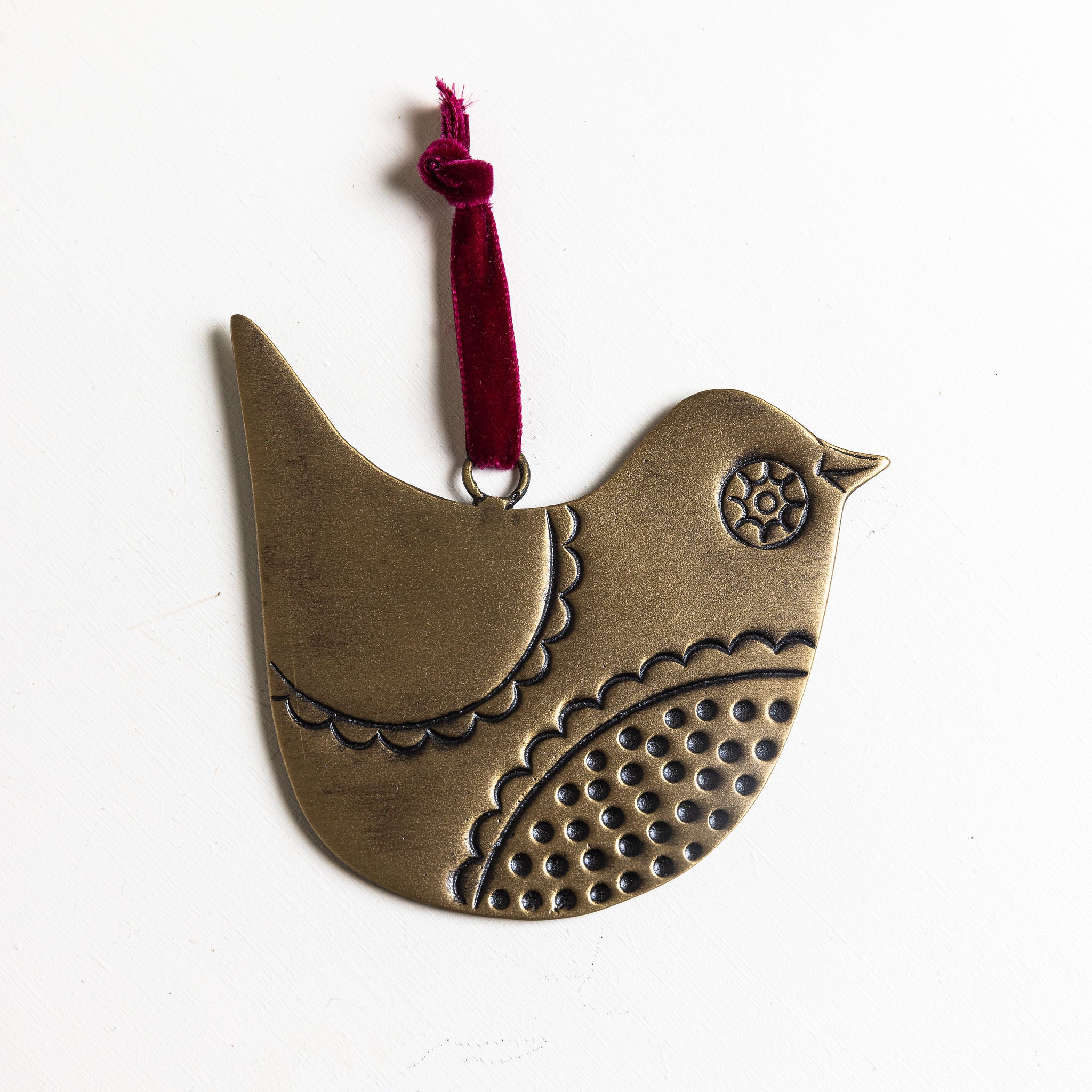 Brass Robin Tree Ornament