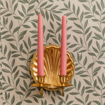 Shell-brass-wall-scone-candle-holder-with-candles