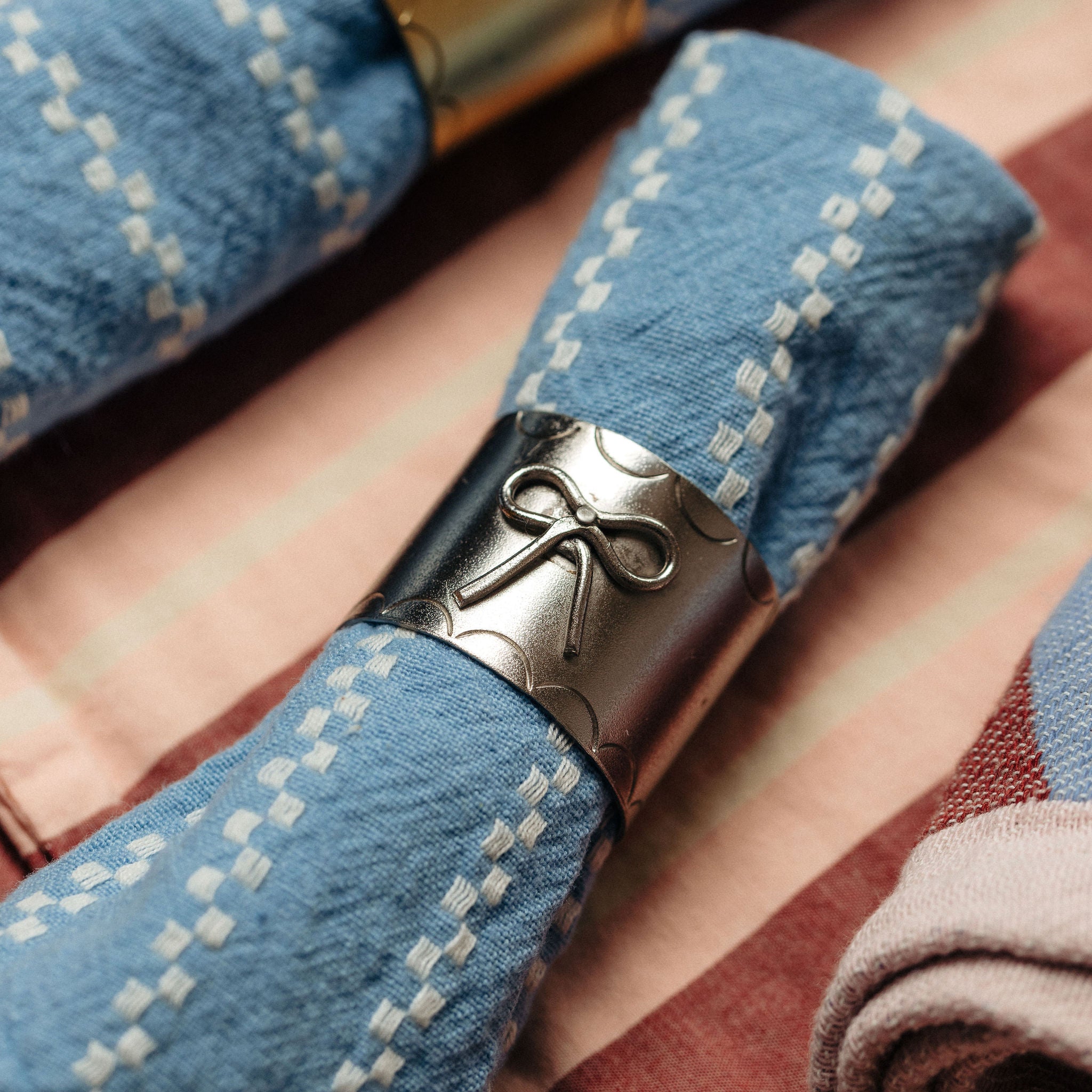 Brass Bow Napkin Holder