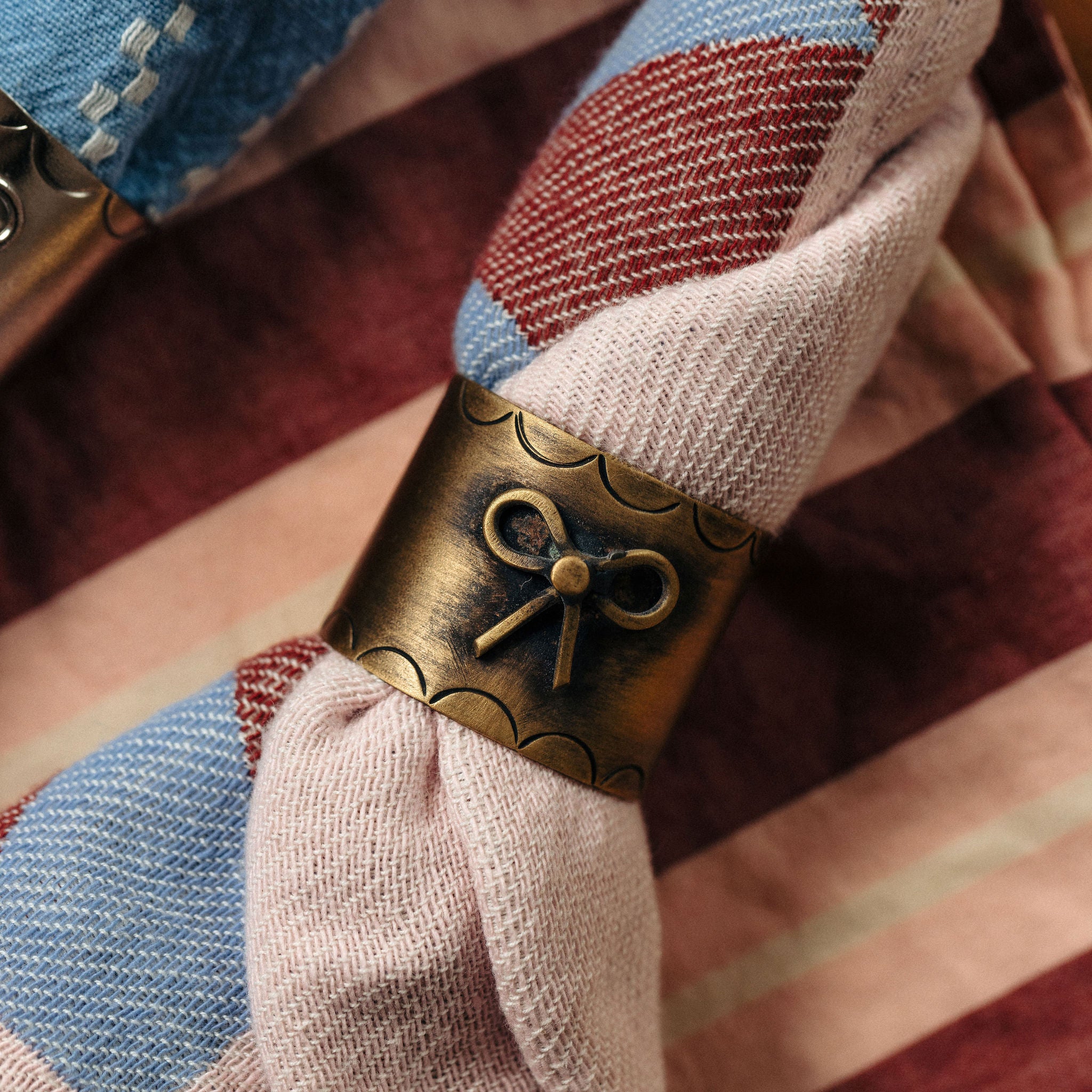 Brass Bow Napkin Holder